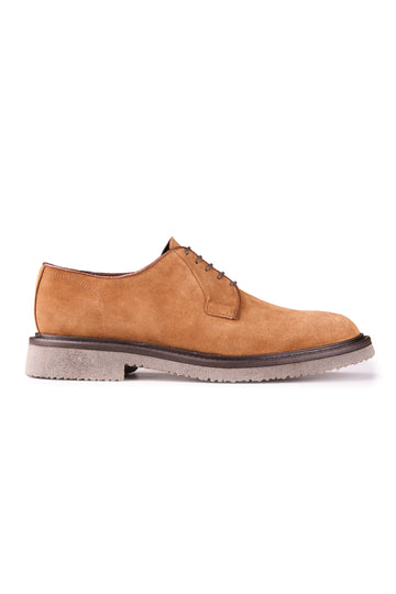 Suede Derby Shoes with Crepe Sole