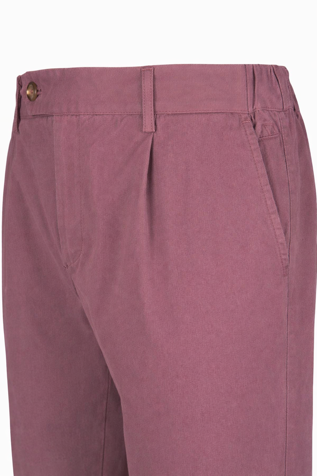 Stretch Cotton Twill Chino Pants with Pleats - MONTEZEMOLO