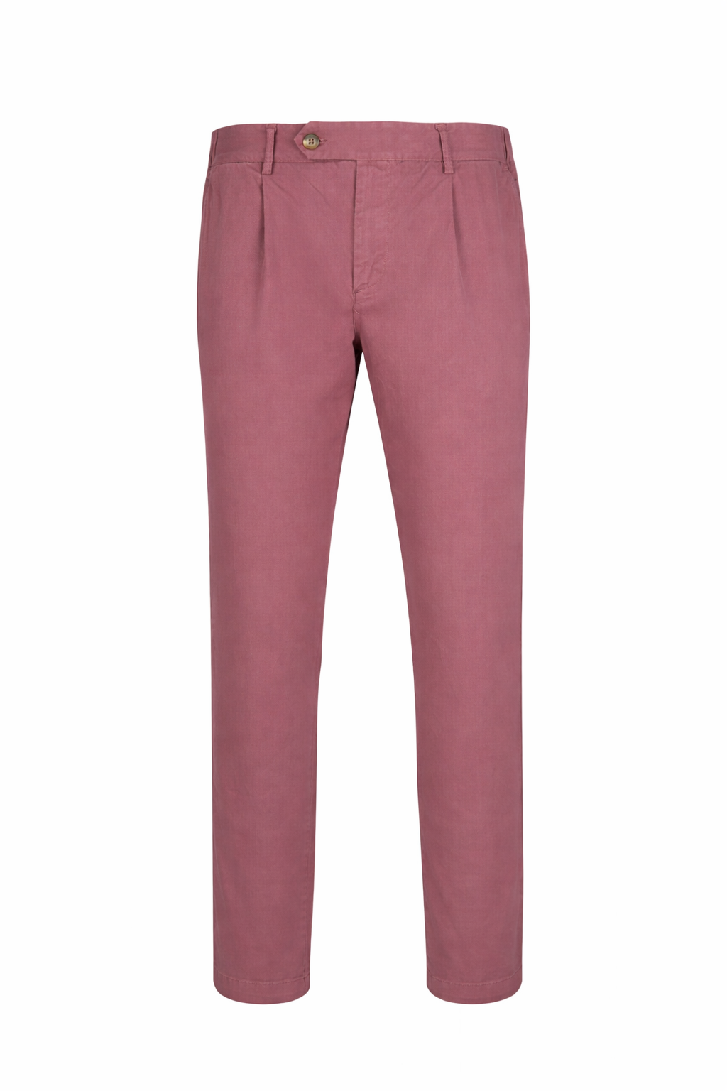 Stretch Cotton Twill Chino Pants with Pleats - MONTEZEMOLO