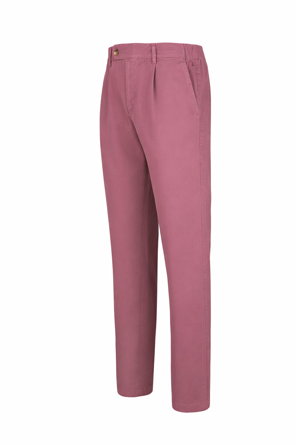 Stretch Cotton Twill Chino Pants with Pleats - MONTEZEMOLO