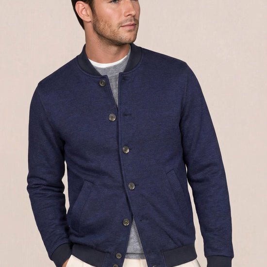 Padded wool-cotton bomber jacket - MONTEZEMOLO