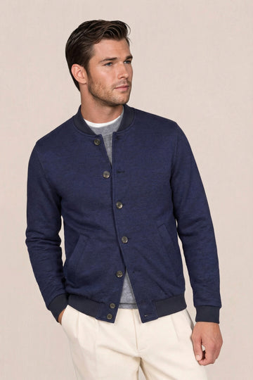 Padded wool-cotton bomber jacket - MONTEZEMOLO