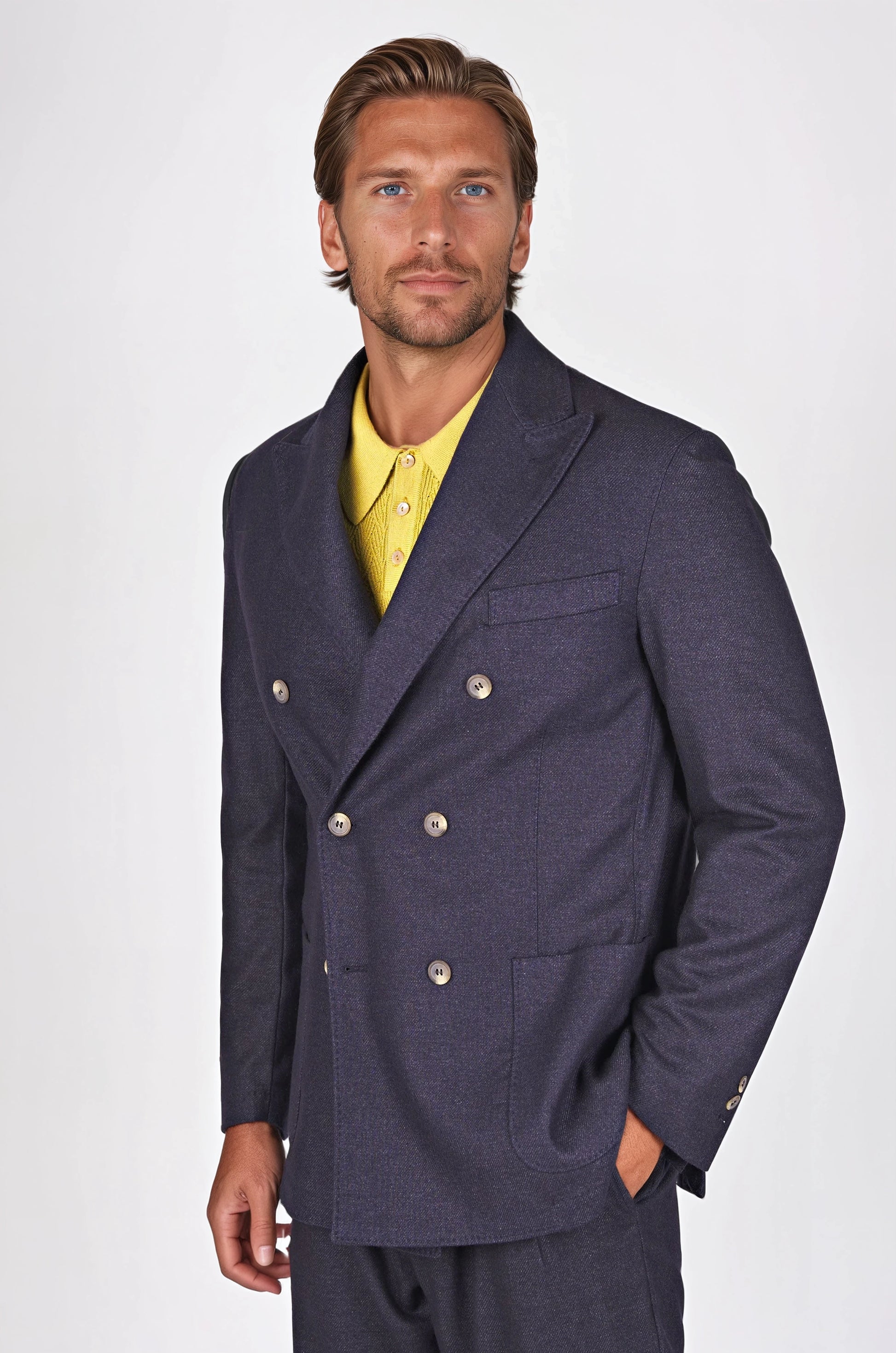 Unlined double-breasted wool blazer - MONTEZEMOLO
