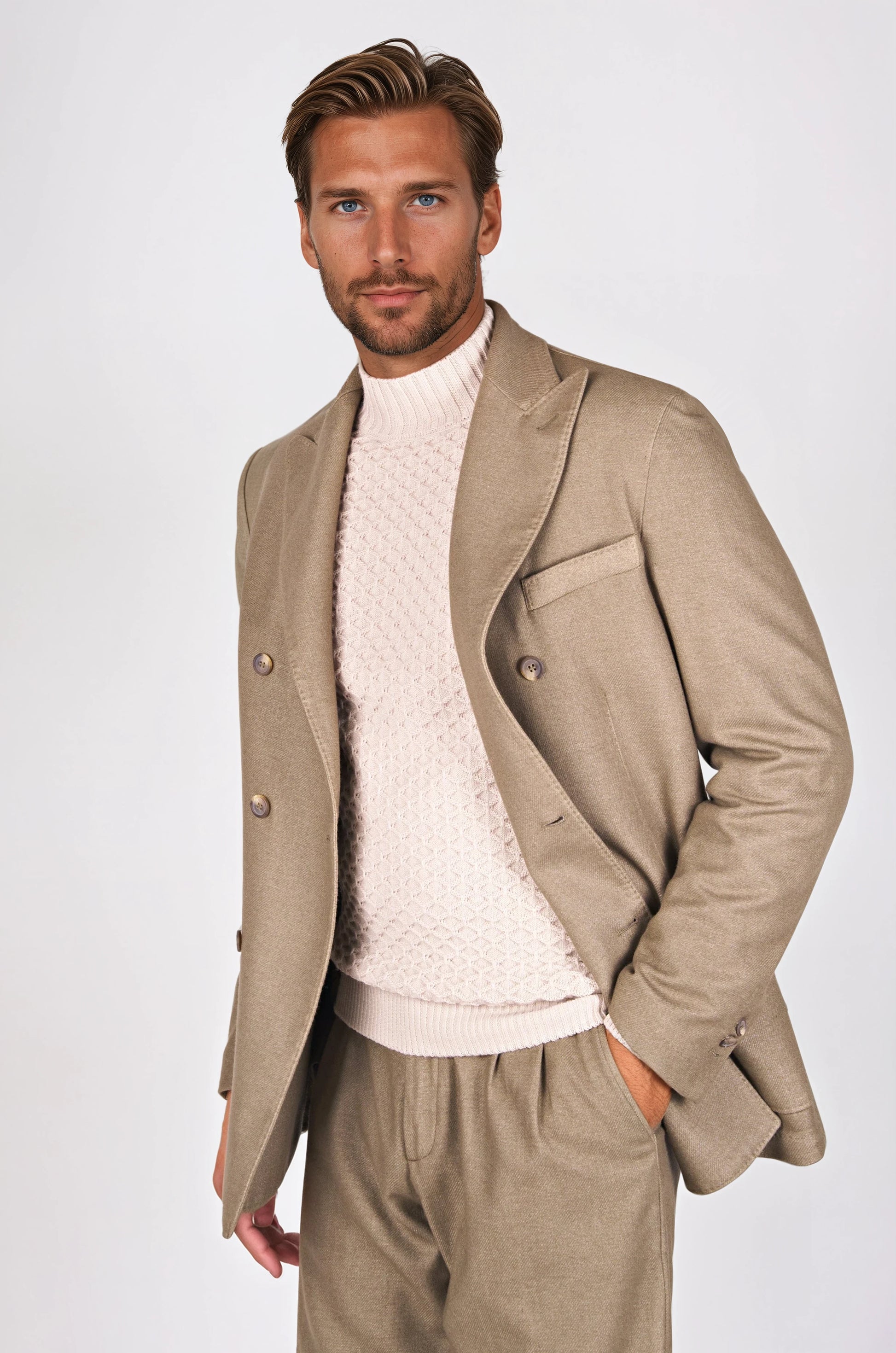 Unlined double-breasted wool blazer - MONTEZEMOLO