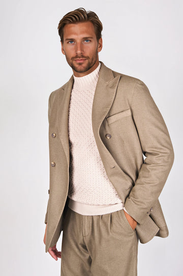 Unlined double-breasted wool blazer - MONTEZEMOLO