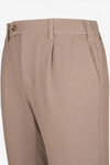 Stretch Cotton Twill Chino Pants with Pleats - MONTEZEMOLO