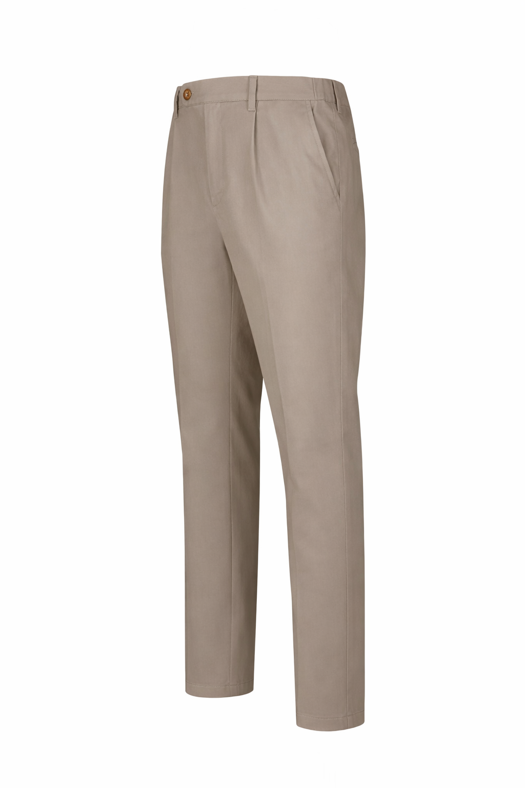 Stretch Cotton Twill Chino Pants with Pleats - MONTEZEMOLO
