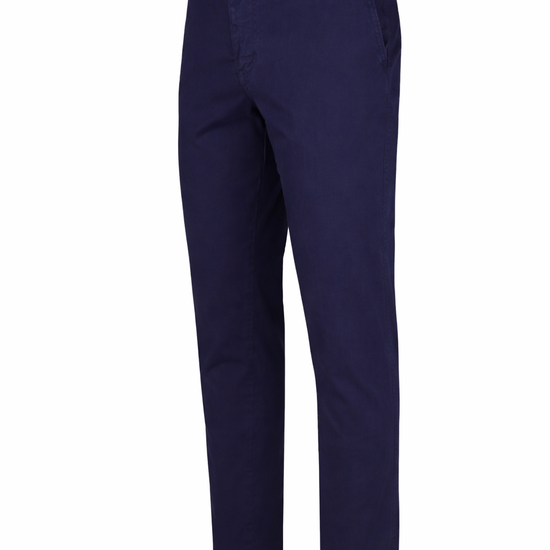 Stretch Cotton Twill Chino Pants with Pleats - MONTEZEMOLO