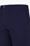 Stretch Cotton Twill Chino Pants with Pleats - MONTEZEMOLO