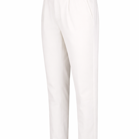 Stretch Cotton Twill Chino Pants with Pleats - MONTEZEMOLO