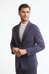 Unlined micro-printed jersey blazer