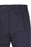 Cotton twill trousers with pleats