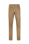 Cotton twill trousers with pleats