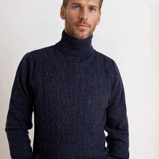Mélange Cable-Knit Turtleneck - MONTEZEMOLO