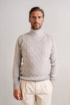 Mélange Cable-Knit Turtleneck - MONTEZEMOLO