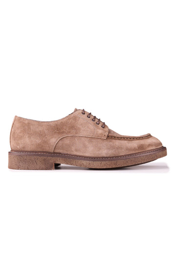 Suede Moc Toe Derby Shoes