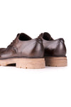 Leather Derby Shoes with Lugged Sole