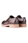 Leather Derby Shoes with Lugged Sole
