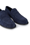 Suede penny loafers