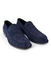 Suede penny loafers