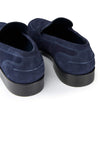 Suede penny loafers
