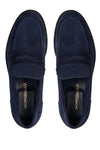 Suede penny loafers