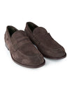 Suede penny loafers