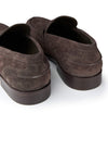 Suede penny loafers