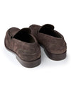 Suede penny loafers