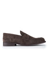 Suede penny loafers