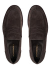 Suede penny loafers