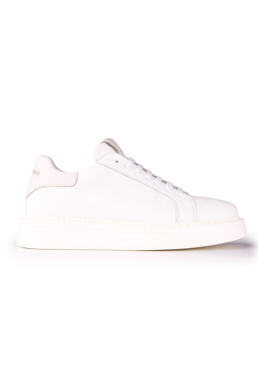 Pebbled Leather Sneakers with Extralight Sole - MONTEZEMOLO