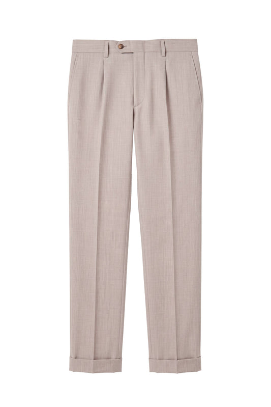 Stretch Wool Pleated Trousers - MONTEZEMOLO