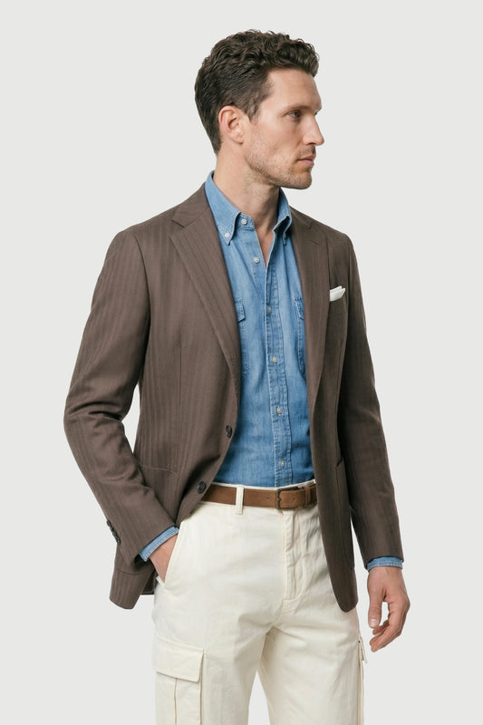 Unlined wool & linen blazer - Zegna® fabrics - MONTEZEMOLO