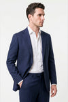Unlined bi-stretch merino wool blazer