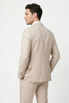 Unlined bi-stretch merino wool blazer