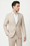 Unlined bi-stretch merino wool blazer
