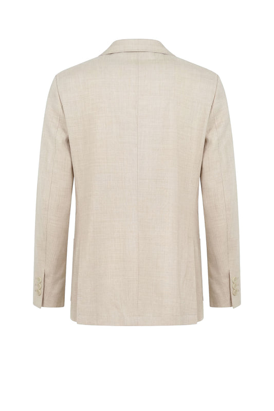 Giacca sfoderata in lana merino bi-stretch