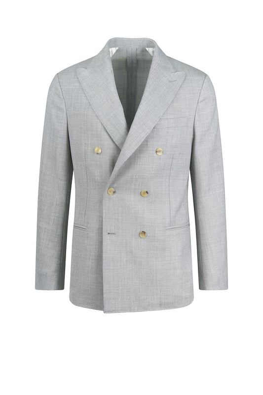 Giacca doppiopetto sfoderata in lana merino extrafine