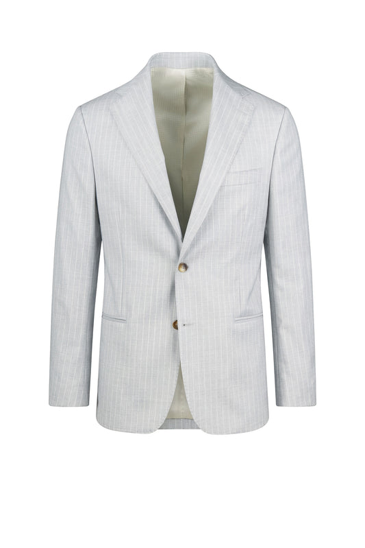 Pinstripe suit in virgin wool