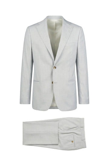 Pinstripe suit in virgin wool
