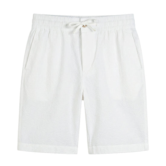 Seersucker drawstring bermuda - MONTEZEMOLO