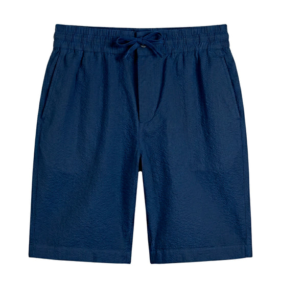 Seersucker drawstring bermuda - MONTEZEMOLO