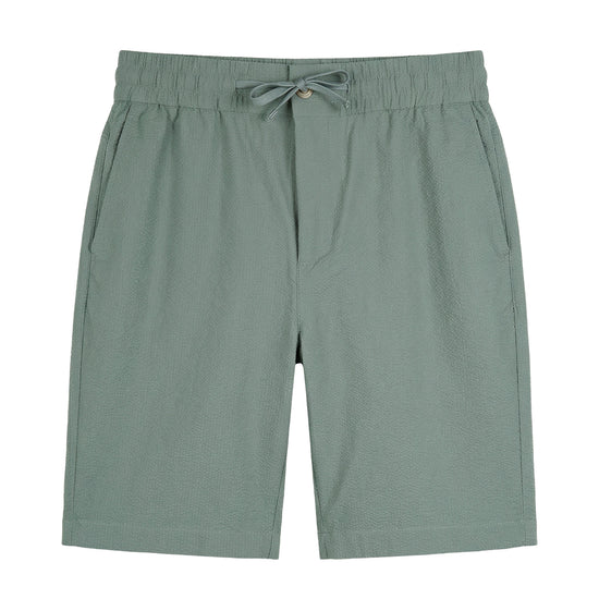 Seersucker drawstring bermuda - MONTEZEMOLO