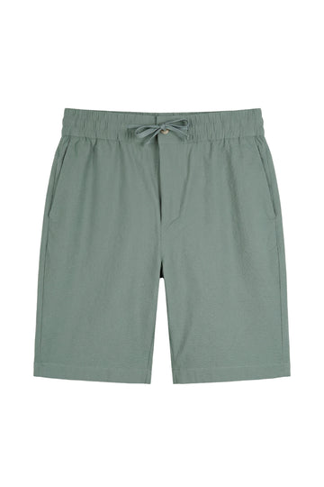 Seersucker drawstring bermuda - MONTEZEMOLO