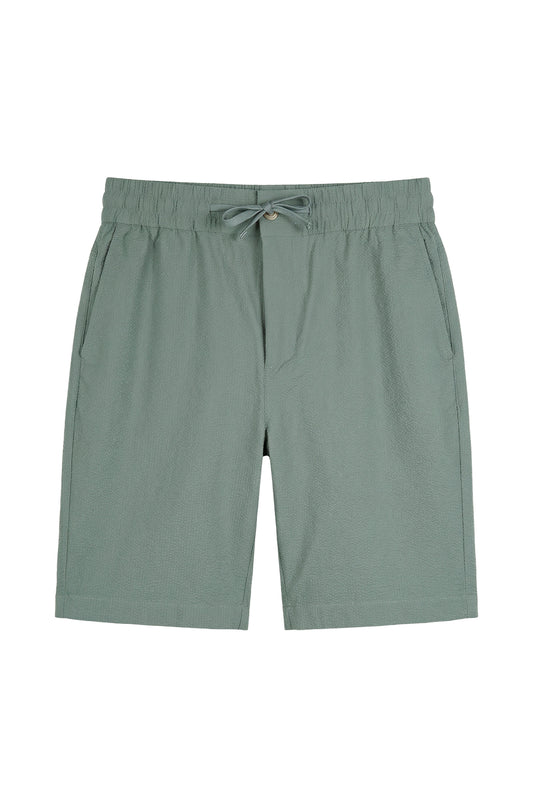 Seersucker drawstring bermuda - MONTEZEMOLO