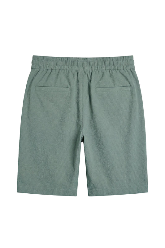 Seersucker drawstring bermuda - MONTEZEMOLO