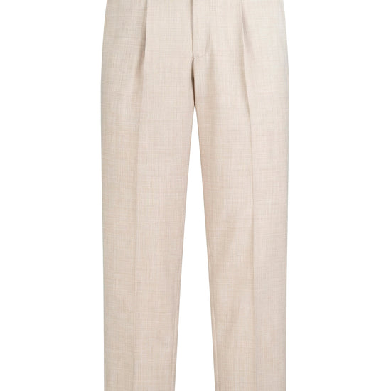 Bi-stretch wool tailored pleated trousers - MONTEZEMOLO