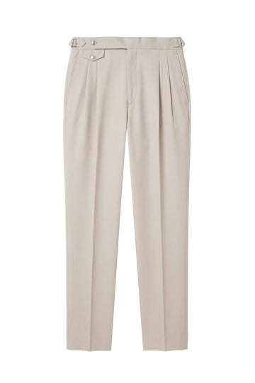 Double pleats Wide-fit fresco wool trousers - MONTEZEMOLO