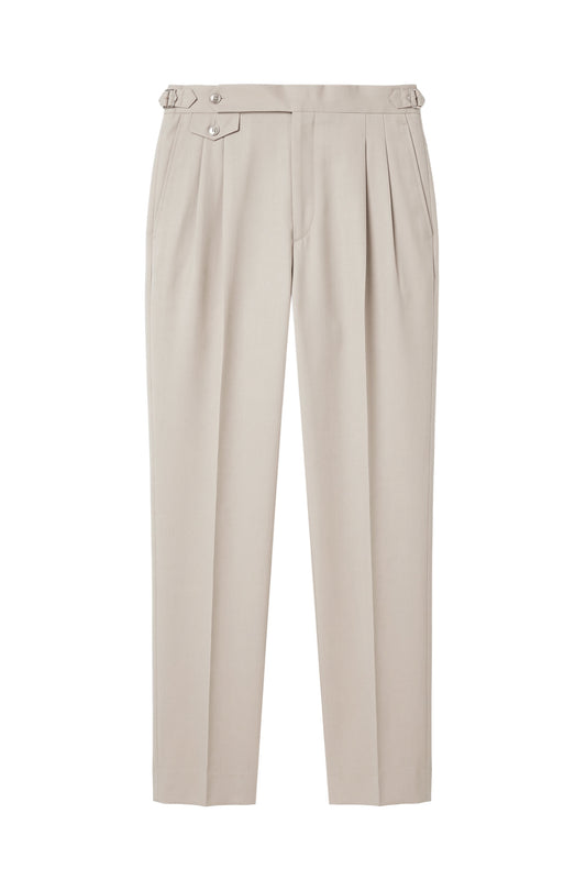 Double pleats Wide-fit fresco wool trousers - MONTEZEMOLO